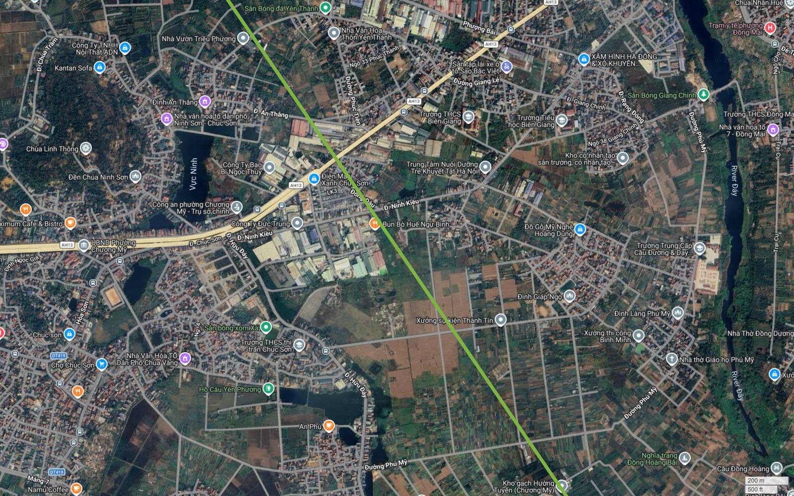 Vùng phụ cận điểm cuối tuyến metro số 11 Hà Nội tại Phú Mỹ với Đình Giáp Ngọ, Đình làng Phú Mỹ và Nhà thờ Giáo họ Phú Mỹ